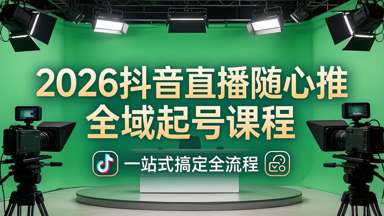 2026抖音直播随心推全域起号课程：一站式搞定直播起号、稳号、放量全流程(更新4月-知识星球