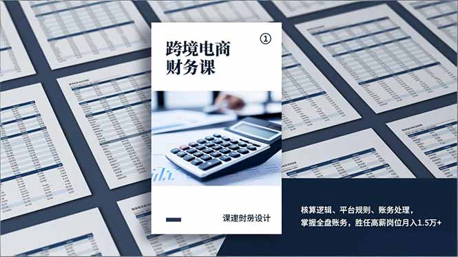 跨境电商财务课,核算逻辑、平台规则、账务处理,掌握全盘账务,胜任高薪岗位月入1.5万+-知识星球