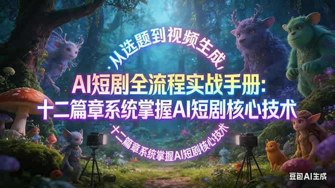 AI 短剧全流程实战手册：从选题到视频生成，十二篇章系统掌握 AI 短剧核心技术-知识星球