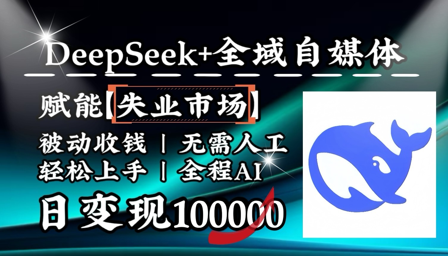 降维打击，DeepSeek+失业市场，全自动操作，结合人人刚需，单月利润轻松破100000＋-知识星球