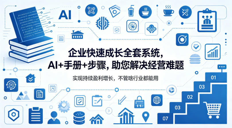 企业快速成长全套系统，AI+手册+步骤，助您解决经营难题，实现持续盈利增长，不管啥行业都能用-知识星球