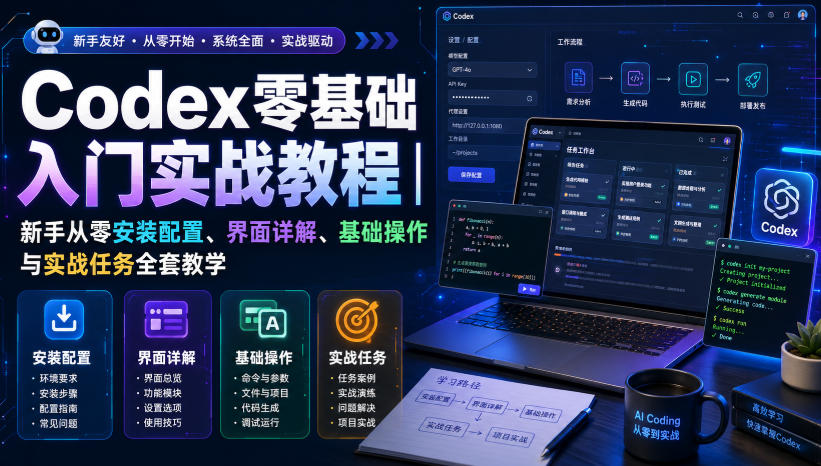Codex零基础入门实战教程｜新手从零安装配置、界面详解、基础操作与实战任务全套教学-知识星球
