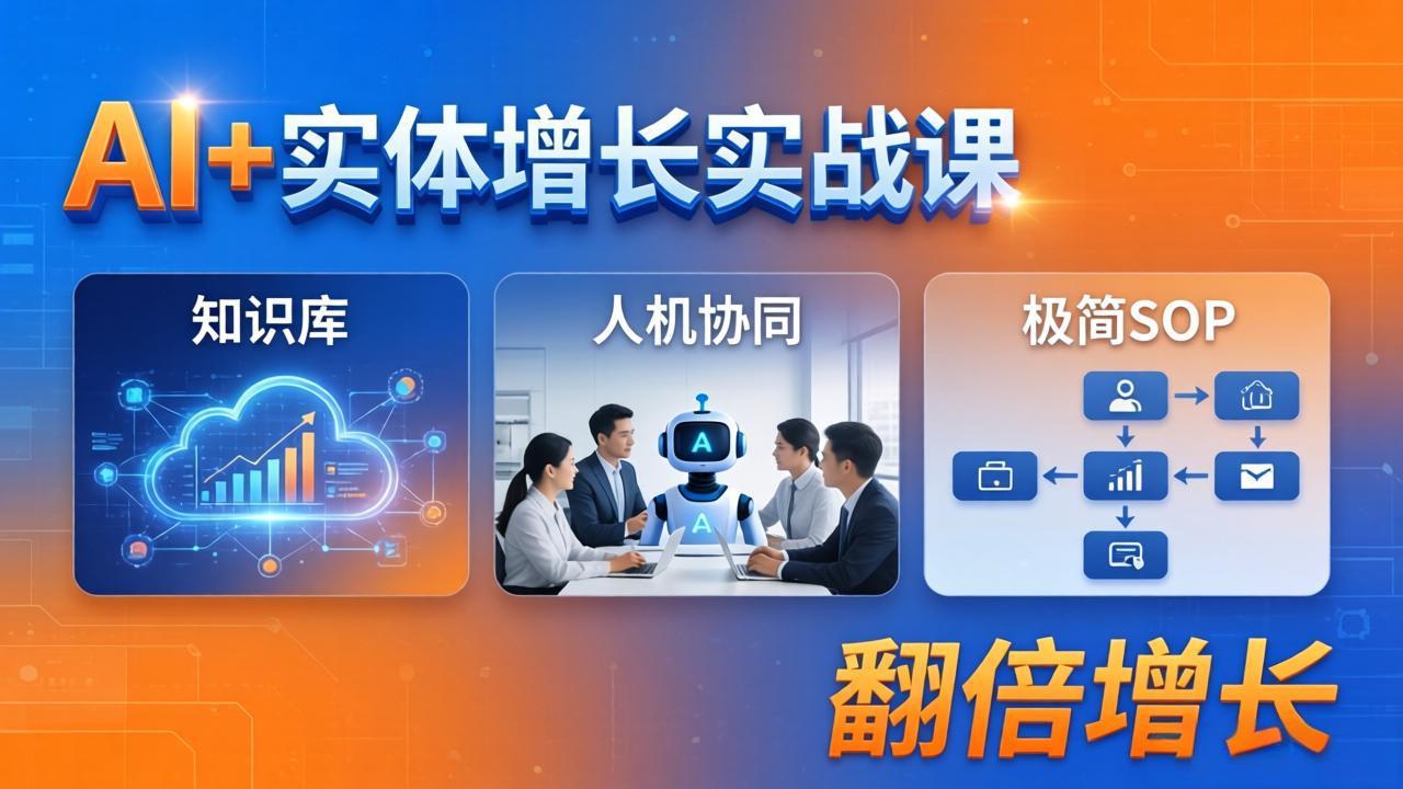 AI+实体增长实战课：知识库+人机协同+极简SOP，助力实体业务翻倍增长-知识星球