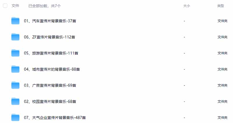 图片[3]-某宝付费购买，常用6G音效合集！970+首宣传片背景音乐，无版权可商用大气素材，分类清晰，高质量内容-知识星球