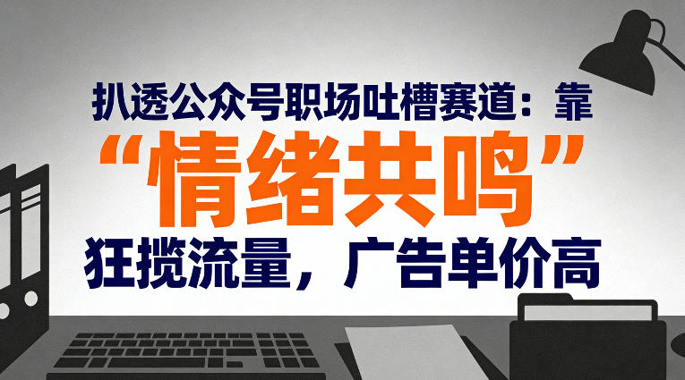扒透公众号职场吐槽赛道:靠“情绪共鸣”狂揽流量,广告单价高-知识星球