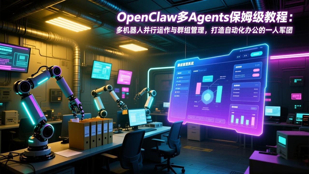 OpenClaw多Agents保姆级教程：多机器人并行运作与群组管理，打造自动化办公的一人军团-知识星球