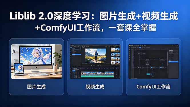 Liblib 2.0深度学习：图片生成+视频生成+ComfyUI工作流，一套课全掌握-知识星球