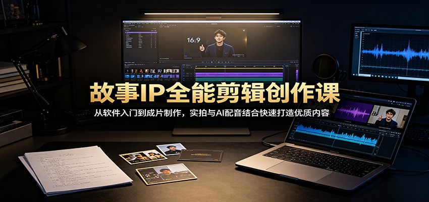 故事IP全能剪辑创作课：从软件入门到成片制作，实拍与AI配音结合快速打造优质内容-知识星球