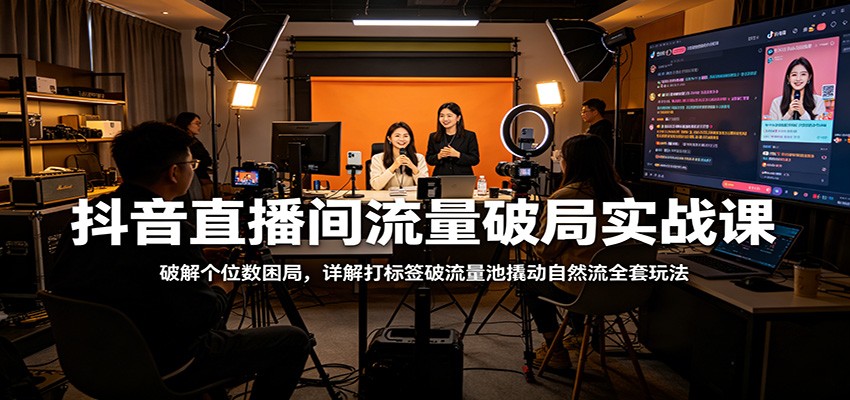 抖音直播间流量破局实战课：破解个位数困局，详解打标签破流量池撬动自然流全套玩法-知识星球