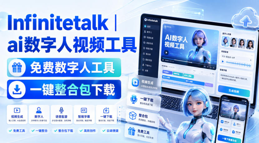 Infinitetalk丨ai数字人视频工具，免费数字人工具，一键整合包下载-知识星球