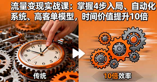 流量变现实战课:掌握4步入局、自动化系统、高客单模型,时间价值提升10倍-知识星球