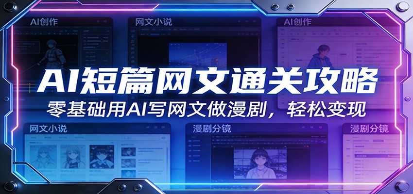 AI短篇网文通关攻略：零基础用AI写网文做漫剧，轻松变现-知识星球