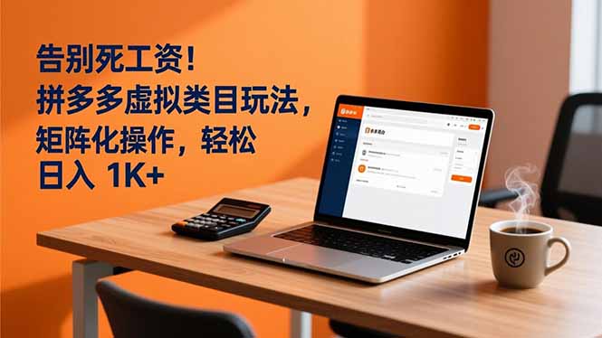 告别死工资！拼多多虚拟类目玩法，矩阵化操作，轻松日入 1K+-知识星球