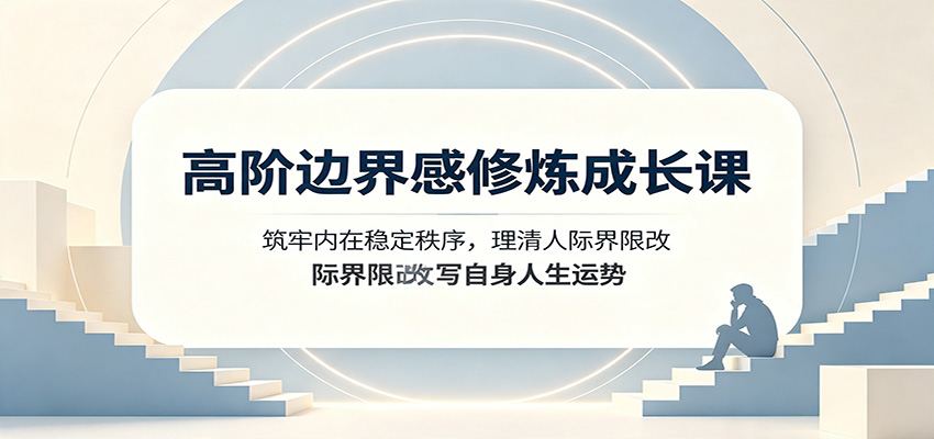 高阶边界感修炼成长课:筑牢内在稳定秩序,理清人际界限改写自身人生运势-知识星球