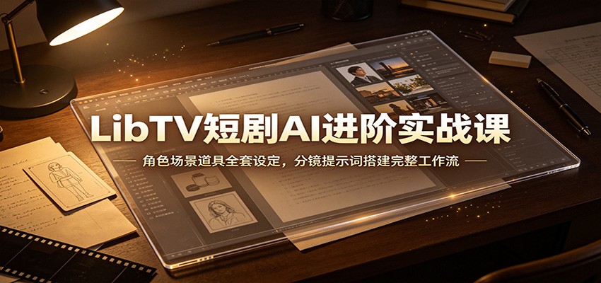 LibTV短剧AI进阶实战课：角色场景道具全套设定，分镜提示词搭建完整工作流-知识星球