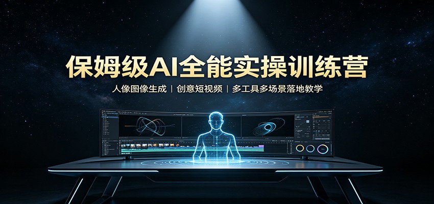 保姆级AI全能实操训练营：人像图像生成，创意短视频，多工具多场景落地教学-知识星球