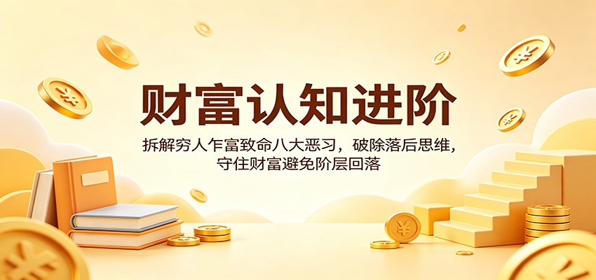 财富认知进阶：拆解穷人乍富致命八大恶习，破除落后思维，守住财富避免阶层回落-知识星球