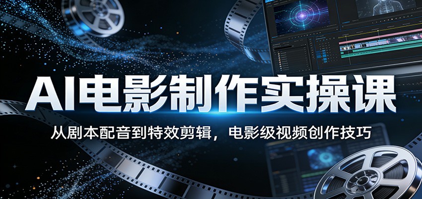 AI电影制作实操课：从剧本配音到特效剪辑，电影级视频创作技巧-知识星球