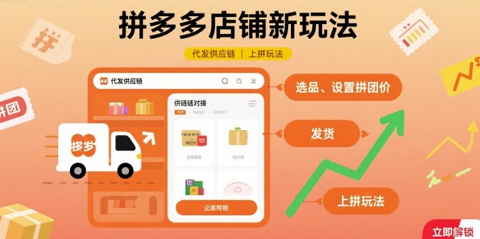 拼多多店铺新玩法，代发供应链上拼玩法-知识星球