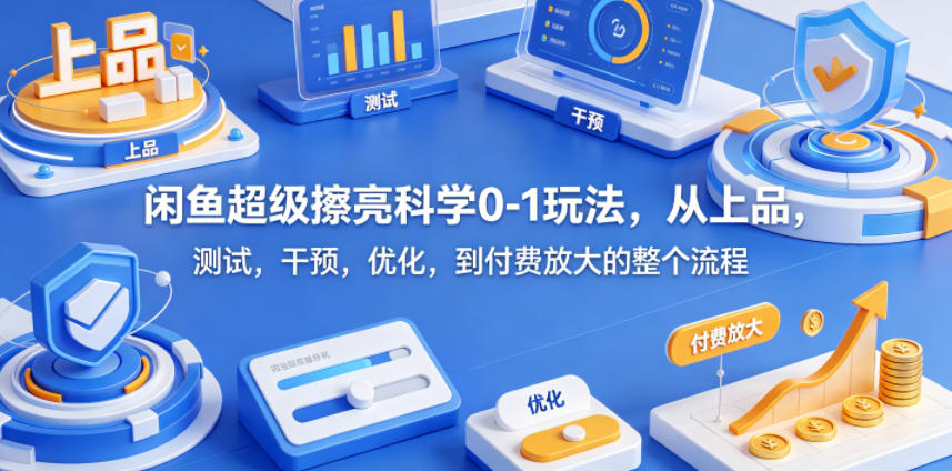 闲鱼超级擦亮科学0-1玩法，从上品，测试，干预，优化，到付费放大的整个流程-知识星球