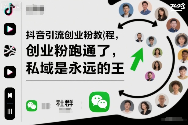 抖音引流创业粉教程，创业粉终于跑通了，私域是永远的王-知识星球