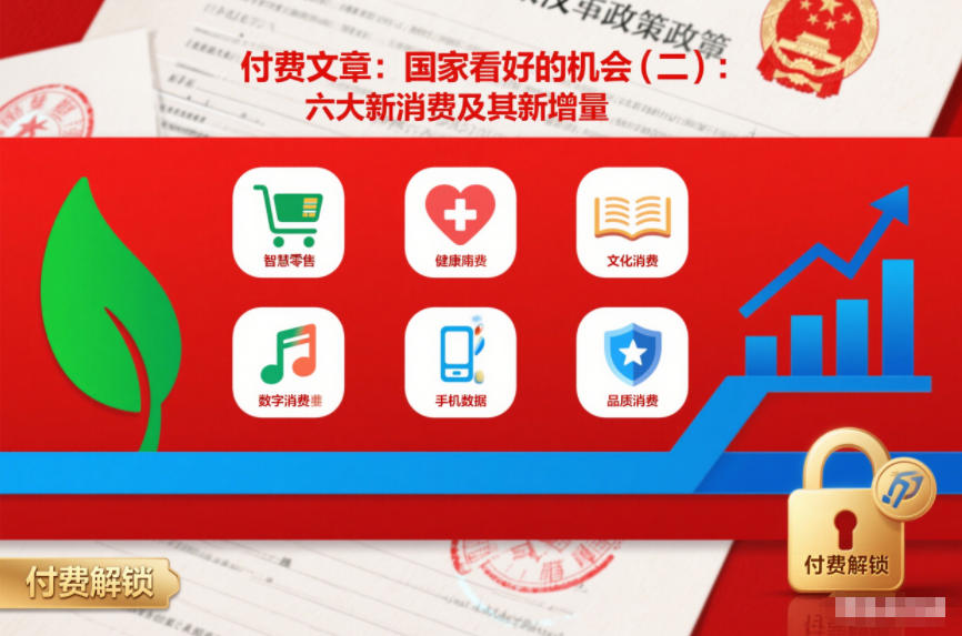 付费文章：国家看好的机会(二)：六大新消费及其新增量-知识星球