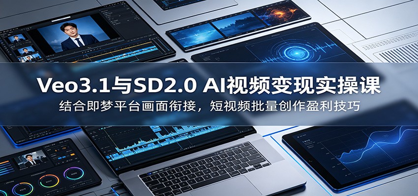 Veo3.1与SD2.0 AI视频变现实操课课：结合即梦平台画面衔接，短视频批量创作盈利技巧-知识星球