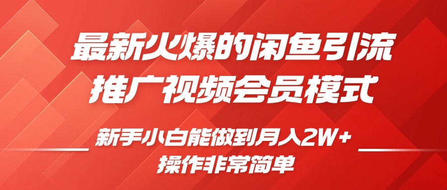 闲鱼引流推广影视会员，0成本就可以操作，新手小白月入过W+【揭秘】-小禾网创