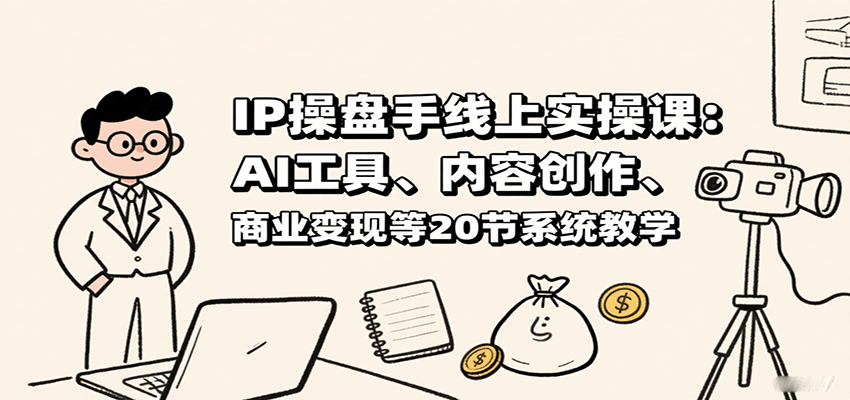 IP操盘手线上实操课：AI工具、内容创作、商业变现等20节系统教学-知识星球