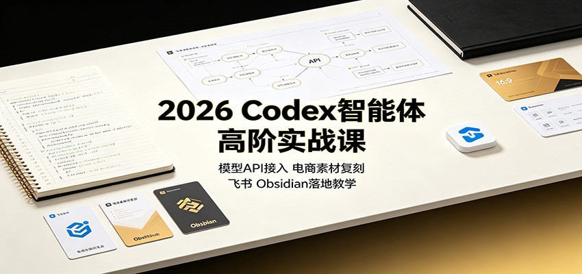 2026 Codex智能体高阶实战课：模型API接入，电商素材复刻，飞书Obsidian落地教学-知识星球