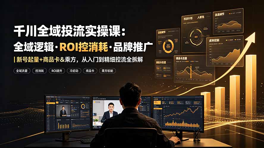 千川全域投流实操课：全域逻辑·ROI控消耗·品牌推广｜新号起量+商品卡&乘方，从入门到精细控流全拆解-知识星球