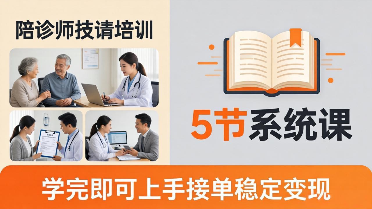 想做陪诊师不知从何下手？5节系统课教你掌握核心技能，学完即可上手接单稳定变现-知识星球