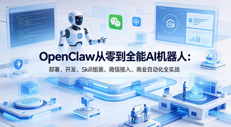 OpenClaw从零到全能AI机器人：部署、开发、Skill组装、微信接入、商业自动化全实战-知识星球