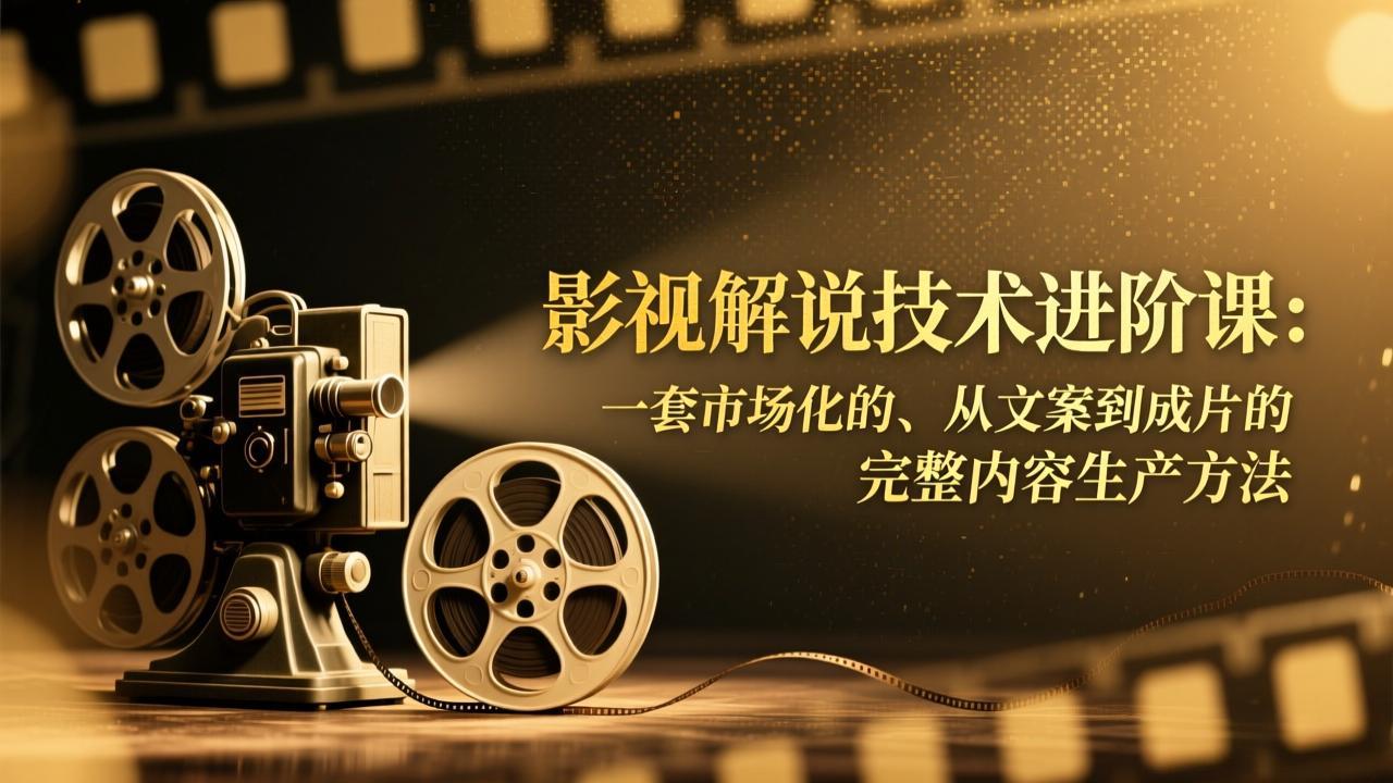 影视解说技术进阶课：一套市场化的、从文案到成片的完整内容生产方法-知识星球