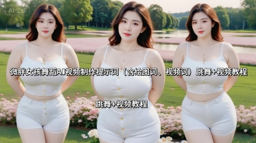 微胖女孩舞蹈AI视频制作提示词(含绘图词、视频词) 跳舞+视频教程-知识星球