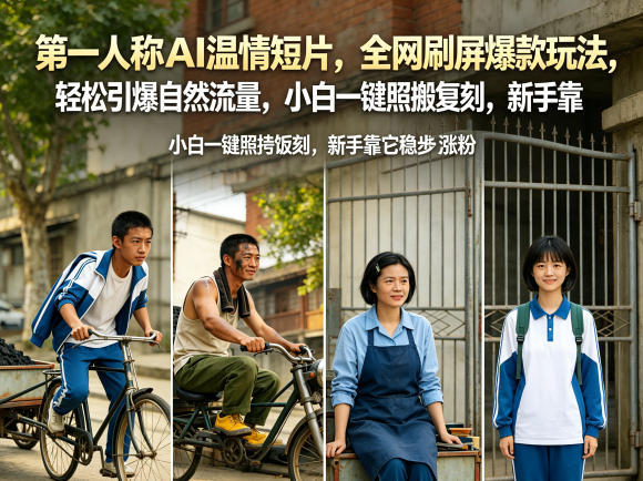 第一人称AI温情短片，全网刷屏爆款玩法，轻松引爆自然流量，小白一键照搬复刻，新手靠它稳步涨粉-知识星球