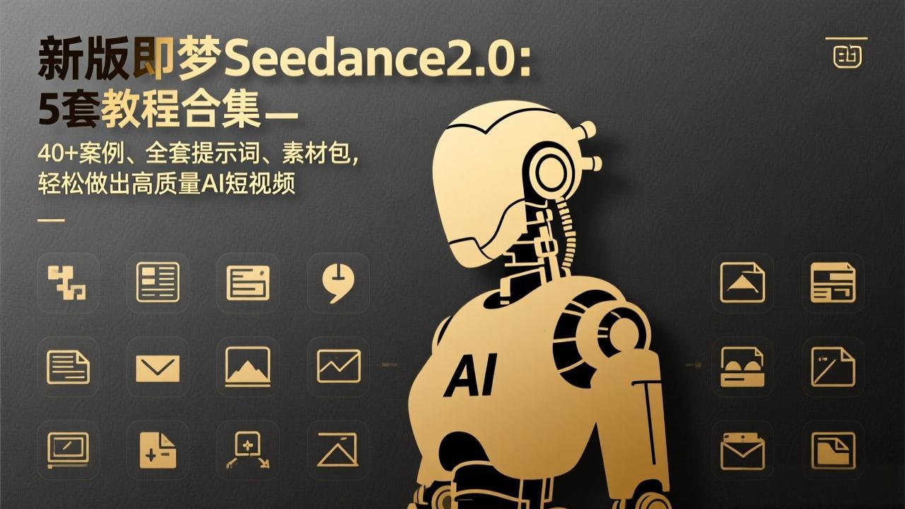 新版即梦Seedance2.0：5套教程合集，40+案例、全套提示词、素材包，轻松做出高质量AI短视频-知识星球