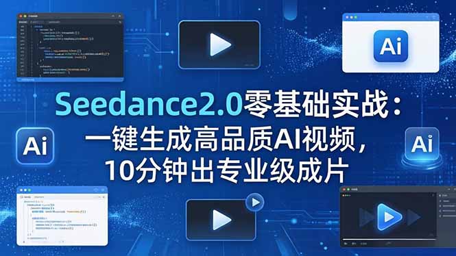 Seedance2.0零基础实战：一键生成高品质AI视频，10分钟出专业级成片-知识星球