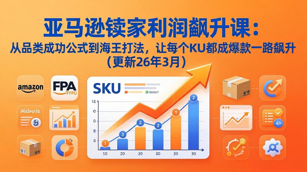 亚马逊卖家利润飙升课：从品类成功公式到海王打法，让每个SKU都成爆款一路飙升(更新26年3月-知识星球