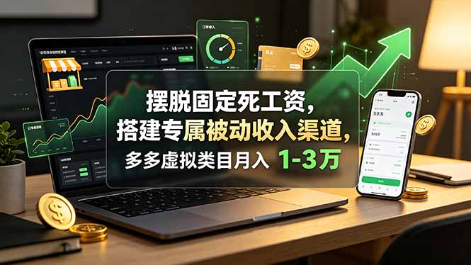 摆脱固定死工资，搭建专属被动收入渠道，多多虚拟类目月入 1-3 万-知识星球