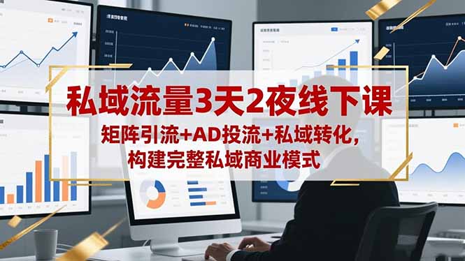 私域流量3天2夜线下课，矩阵引流+AD投流+私域转化，构建完整私域商业模式-知识星球