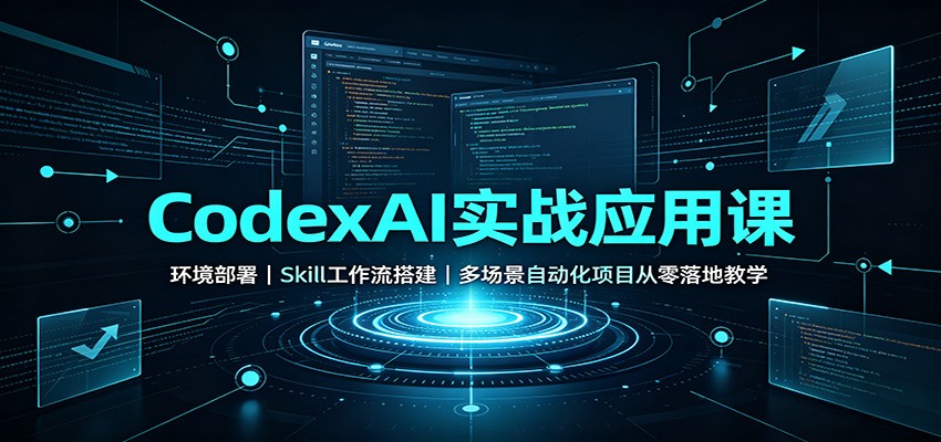 CodexAI实战应用课：环境部署Skill工作流搭建，多场景自动化项目从零落地教学-知识星球