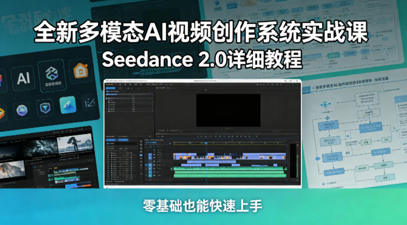 全新多模态AI视频创作系统实战课，Seedance 2.0详细教程，零基础也能快速上手-知识星球