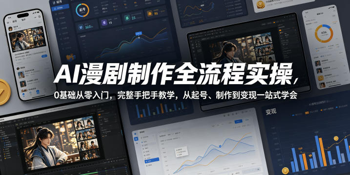 AI漫剧制作全流程实操，0基础从零入门，完整手把手教学，从起号、制作到变现一站式学会-知识星球