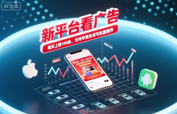 新平台看广告，养好机一条0.3到5米，每天上限100条，支持苹果安卓可批量操作-知识星球