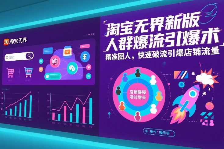 淘宝无界新版人群爆流引爆术，精准圈人，快速破流引爆店铺流量-知识星球
