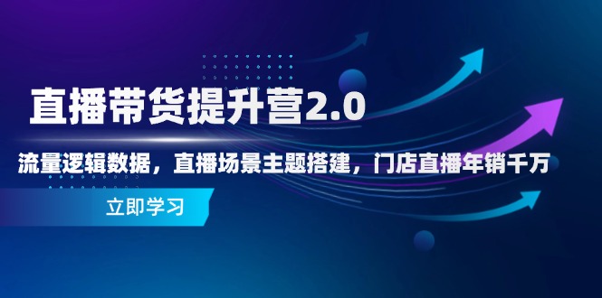 直播带货提升营2.0：流量逻辑数据，直播场景主题搭建，门店直播年销千万-知识星球