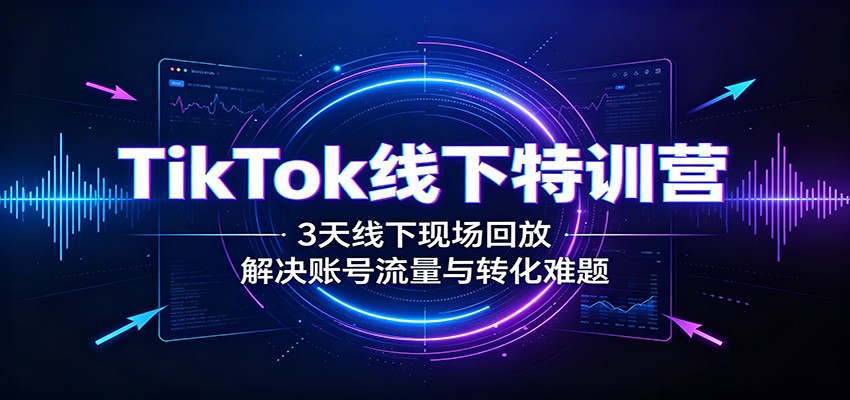 TikTok线下特训营：3天线下现场回放，解决账号流量与转化难题-知识星球