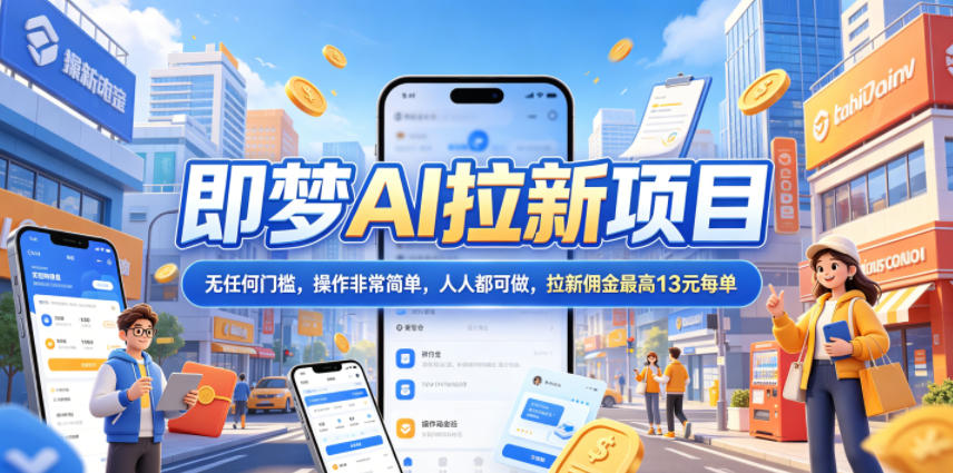 2026年即梦AI拉新项目最新玩法，无任何门槛，操作非常简单，人人都可做，拉新佣金最高13米每单(更新6月30日)-知识星球