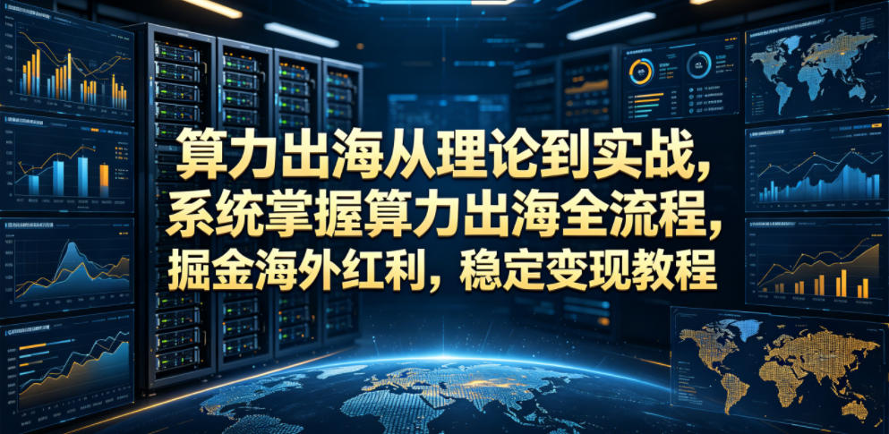 算力出海从理论到实战，系统掌握算力出海全流程，掘金海外红利，稳定变现教程-知识星球